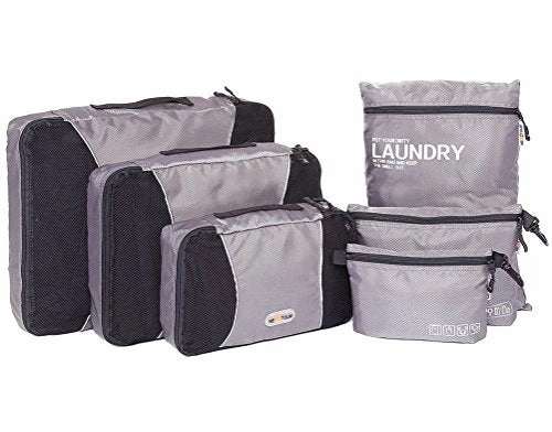 Nextour Packing Cubes Laundry Bag Toiletry Bag And Electronics Accessories Pouch 6 Set Travel