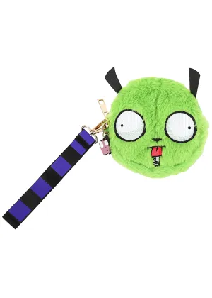 Nickelodeon Invader Zim Gir Face Plush Wristlet Coin Pouch