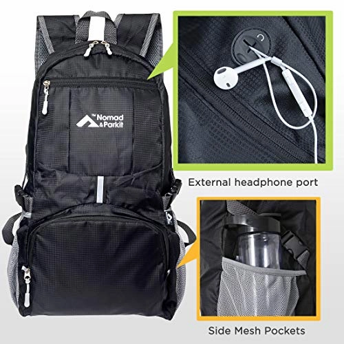Nomad and Parkit Ultralight 35L Waterproof Backpack for Camping, Hiking, Travel  XL Men, Women