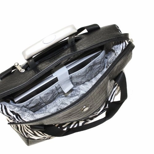 Olympia Deluxe Fashion Rolling Tote, Zebra, One Size