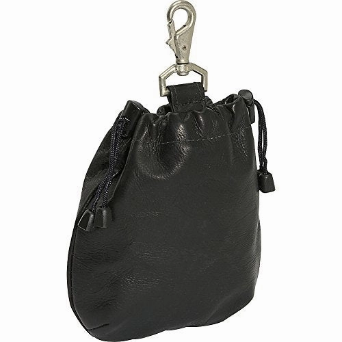 Piel Leather Drawstring Pouch, Saddle, One Size