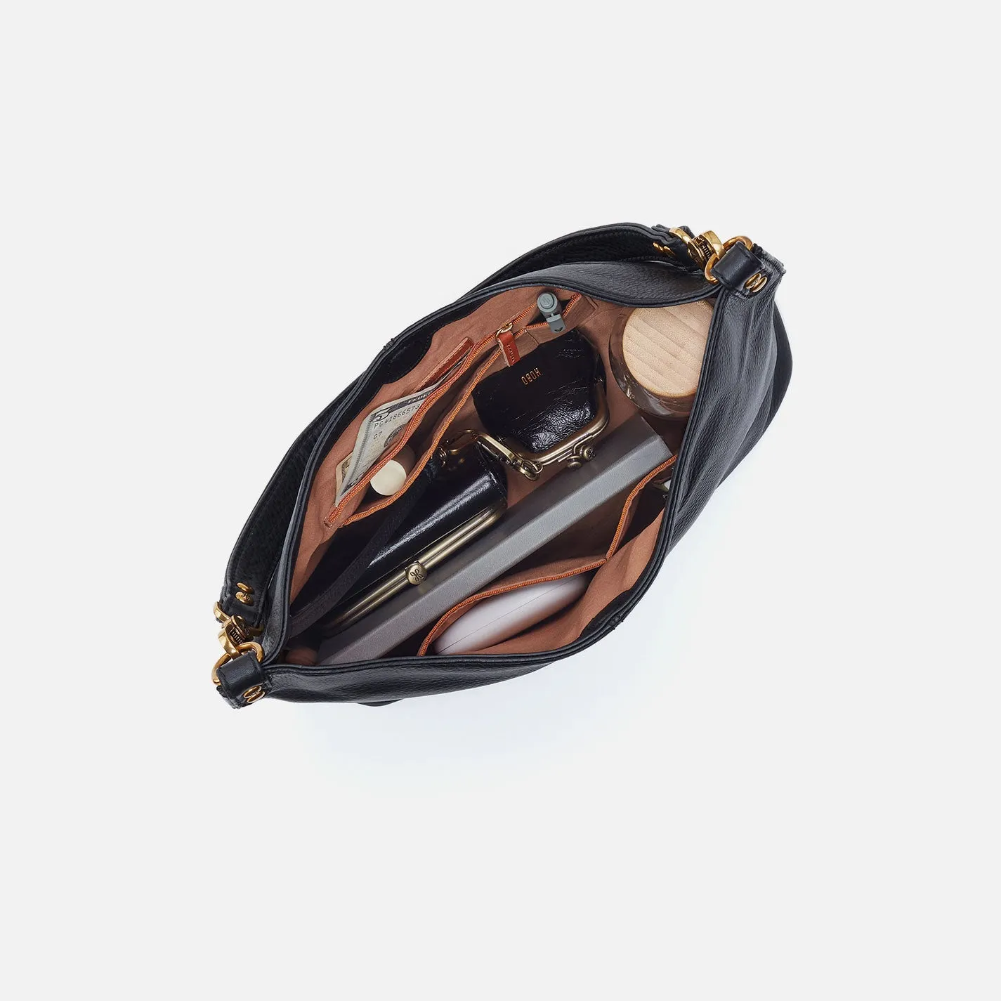 Pier Shoulder Bag In Buffed Leather - Whiskey