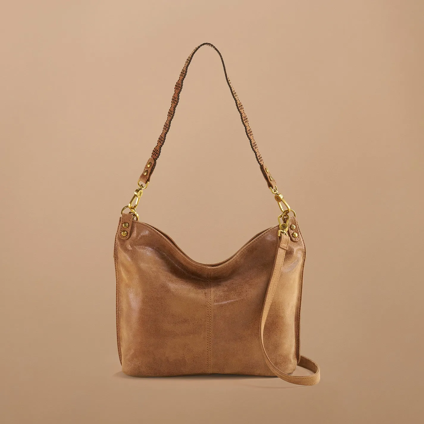 Pier Shoulder Bag In Buffed Leather - Whiskey