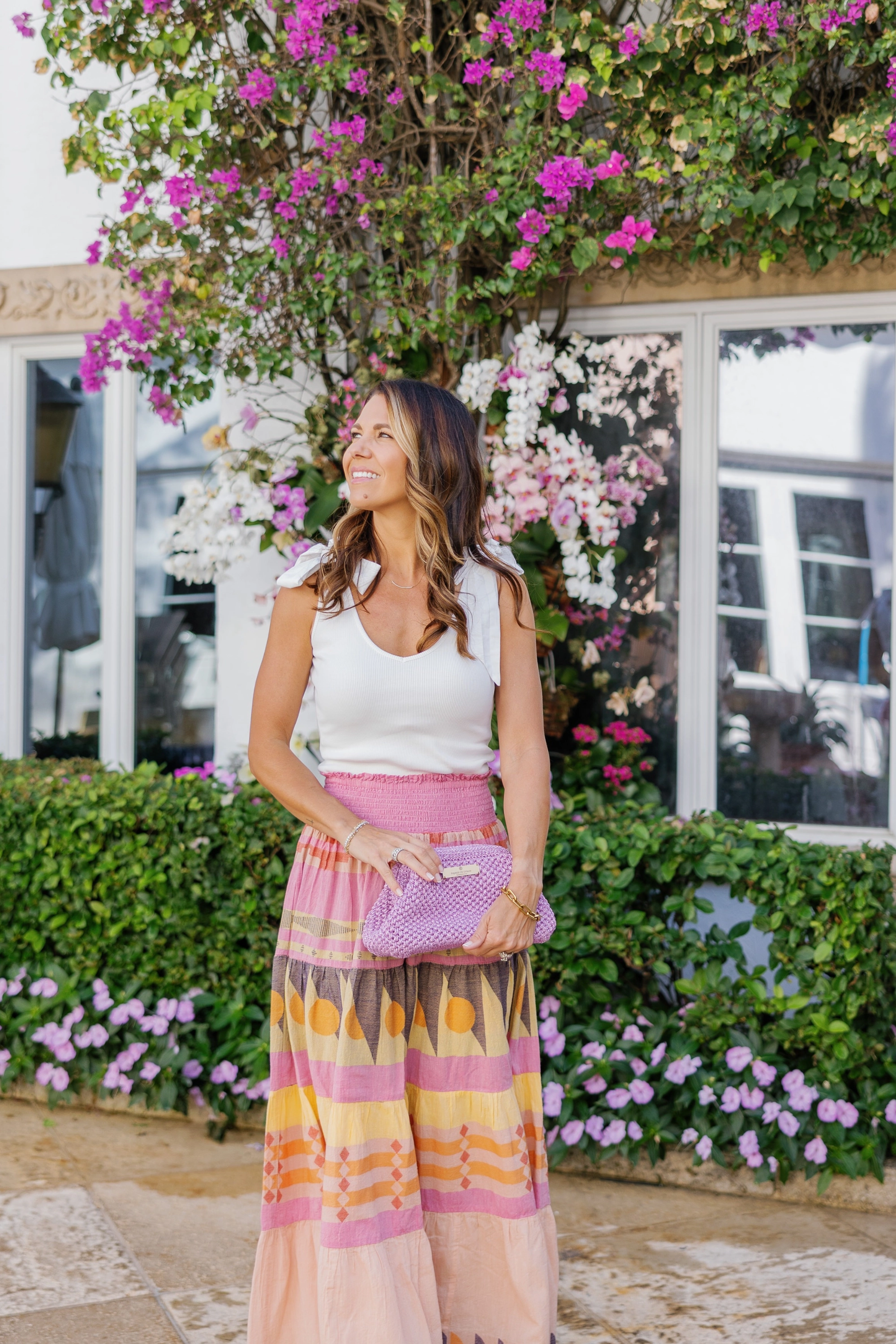 Pink Macrame Clutch (Golden Strap Included)