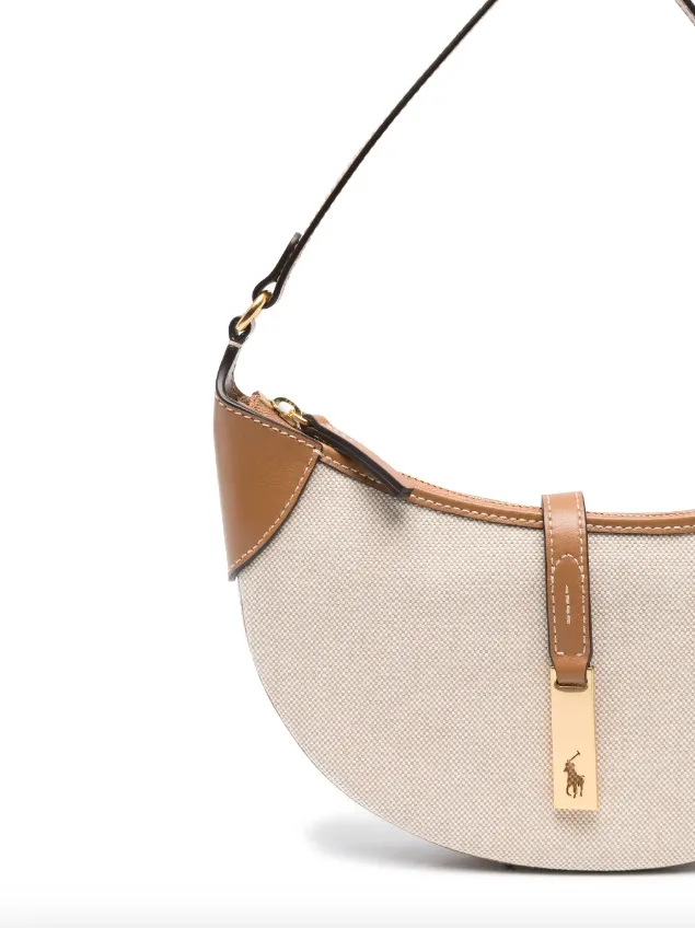 Polo Ralph Lauren Id canvas-leather small shoulder bag