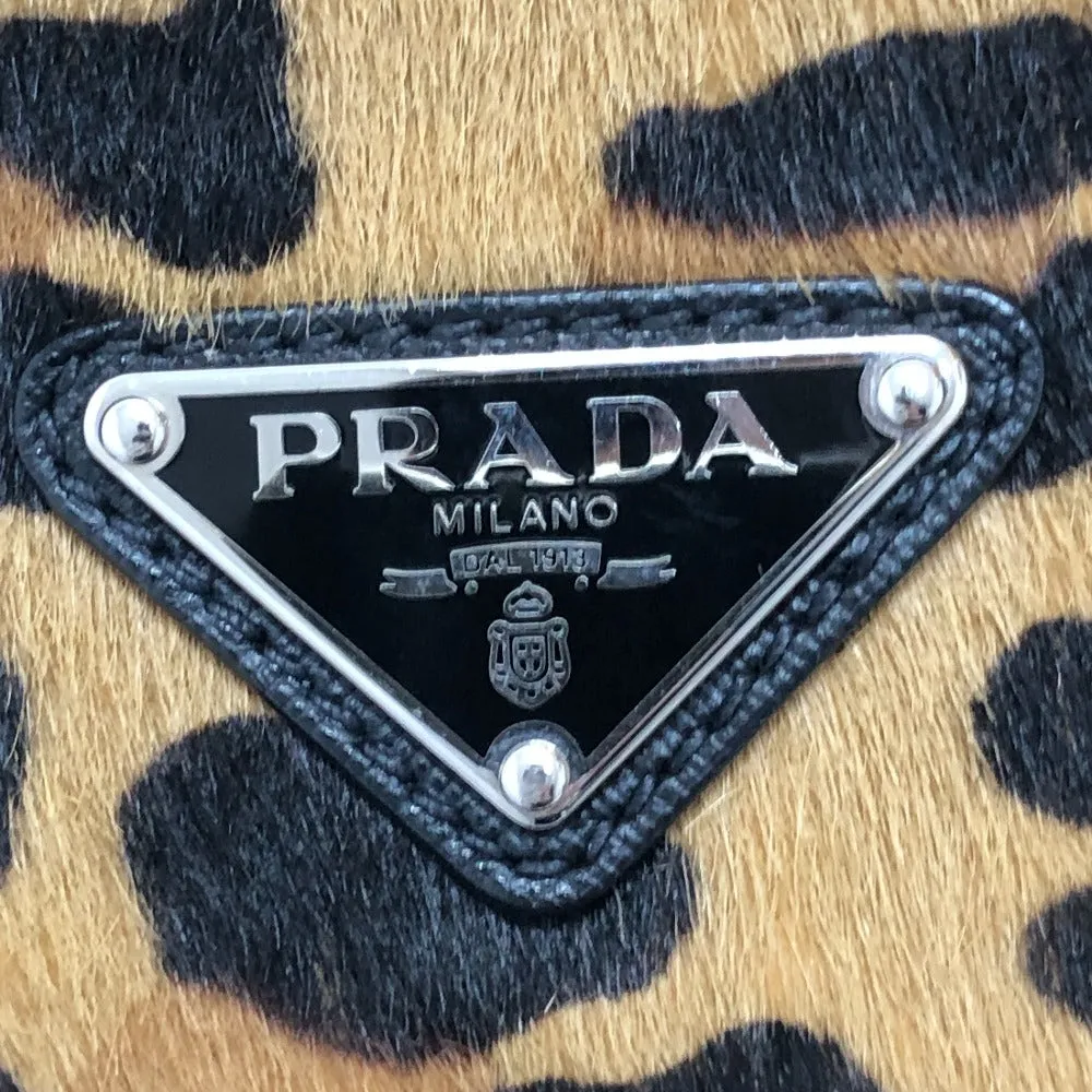 PRADA Shoulder Bag 1BC005 Nylon, Pony black Triangle logo plate Women Used