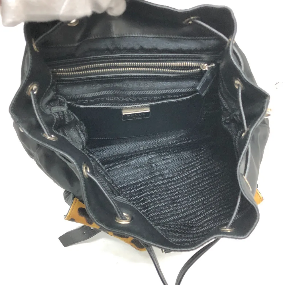 PRADA Shoulder Bag 1BC005 Nylon, Pony black Triangle logo plate Women Used