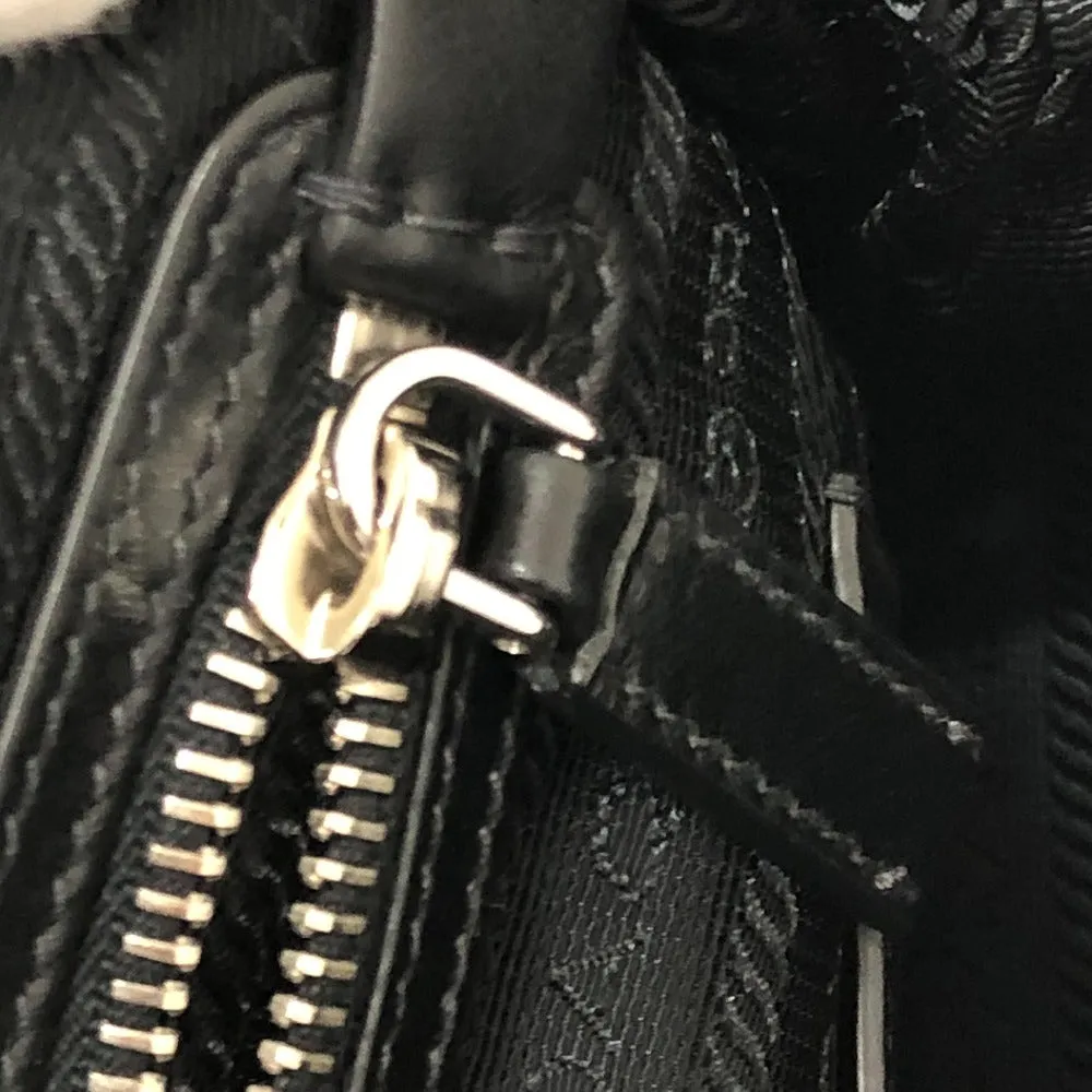 PRADA Shoulder Bag 1BC005 Nylon, Pony black Triangle logo plate Women Used