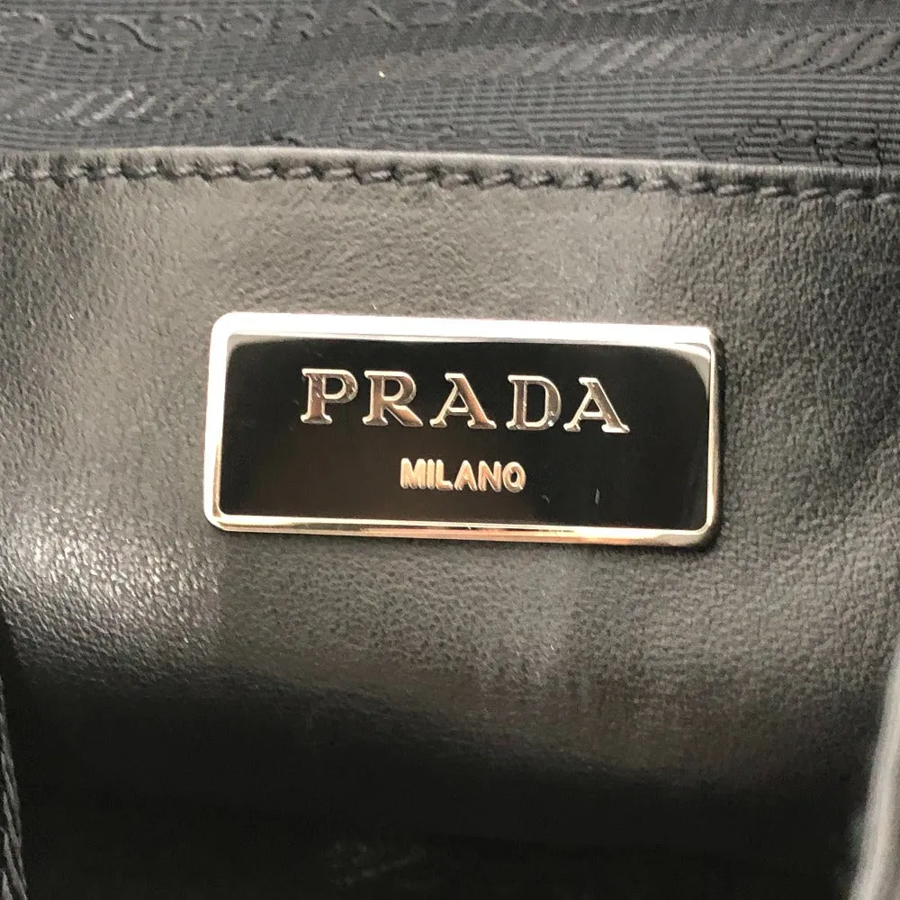 PRADA Shoulder Bag 1BC005 Nylon, Pony black Triangle logo plate Women Used