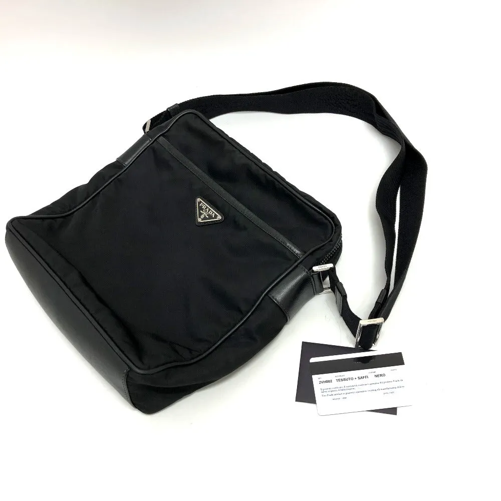 PRADA Shoulder Bag 2VH002 Nylon black Renylon Triangle Logo
