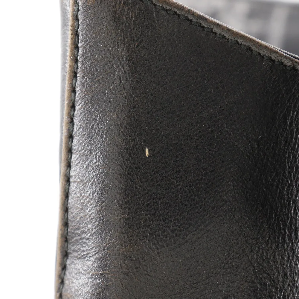 PRADA Shoulder Bag Calfskin black plastic chain