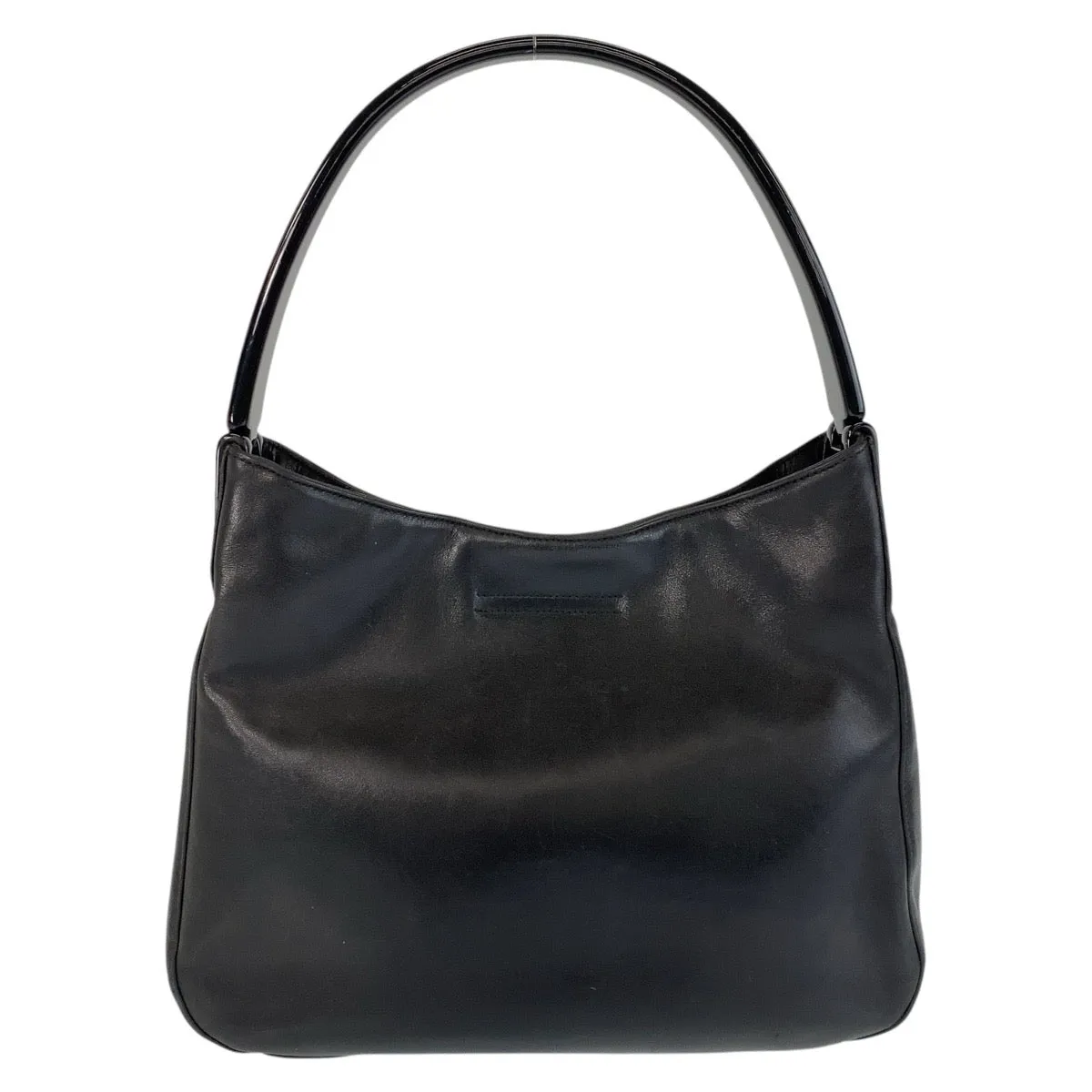 PRADA Shoulder Bag Leather, Plastic Black black Shoulder Bag Women Used