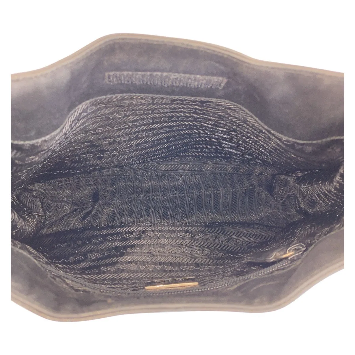 PRADA Shoulder Bag Leather, Plastic Black black Shoulder Bag Women Used