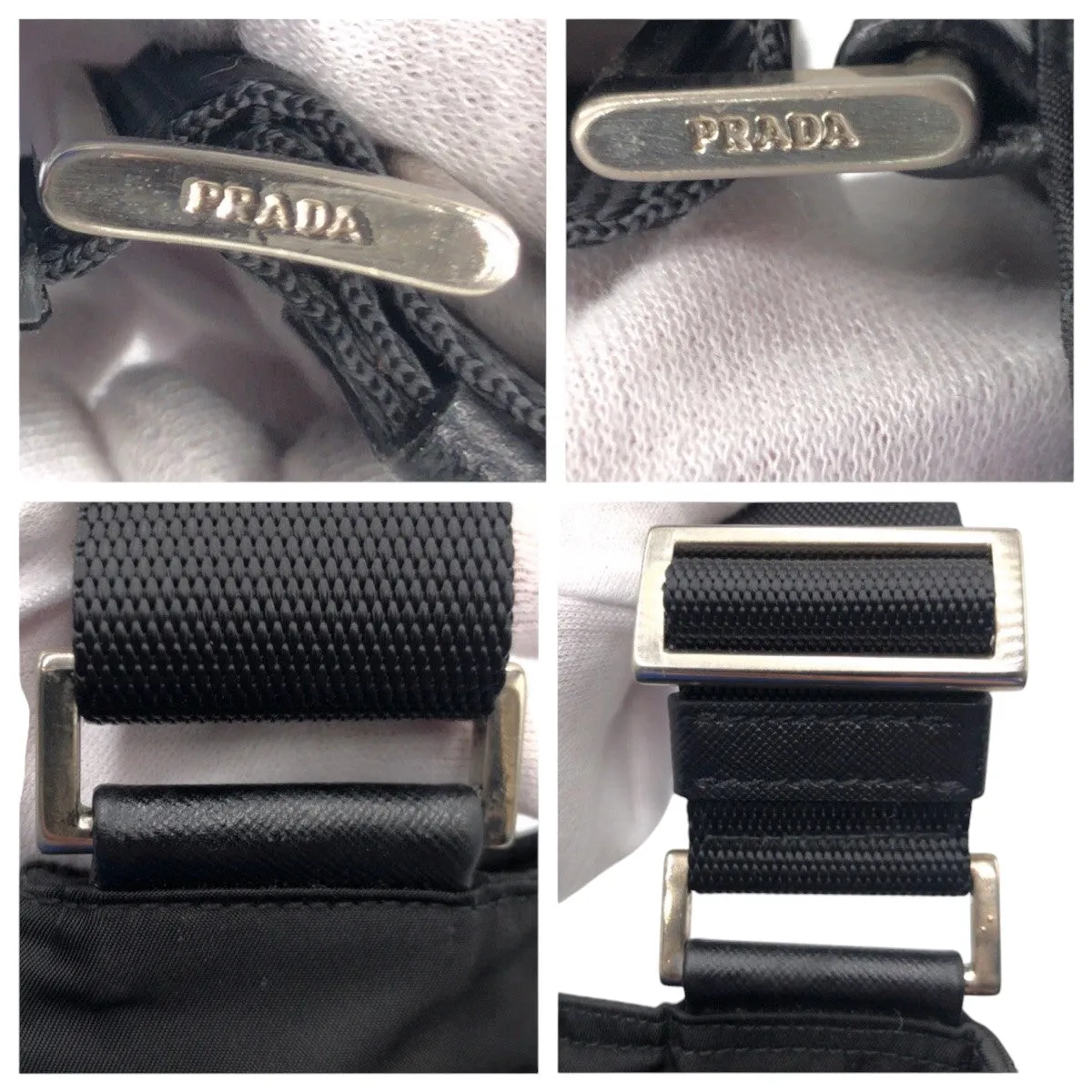 PRADA Shoulder Bag Nylon Black black Shoulder Bag Unisex Test Triangular logo Women Used