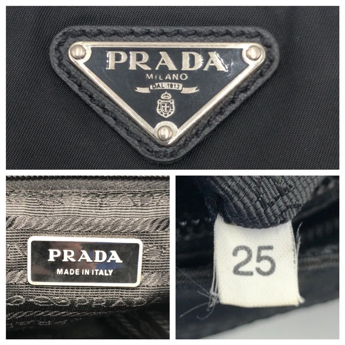 PRADA Shoulder Bag Nylon Black black Shoulder Bag Unisex Test Triangular logo Women Used