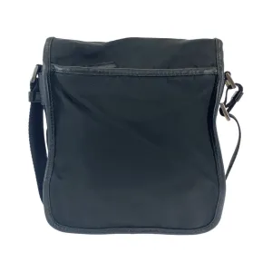 PRADA Shoulder Bag Nylon Black SilverMetal Crossbody Shoulder Bag Messenger Bag Test Triangle With logo Women Used