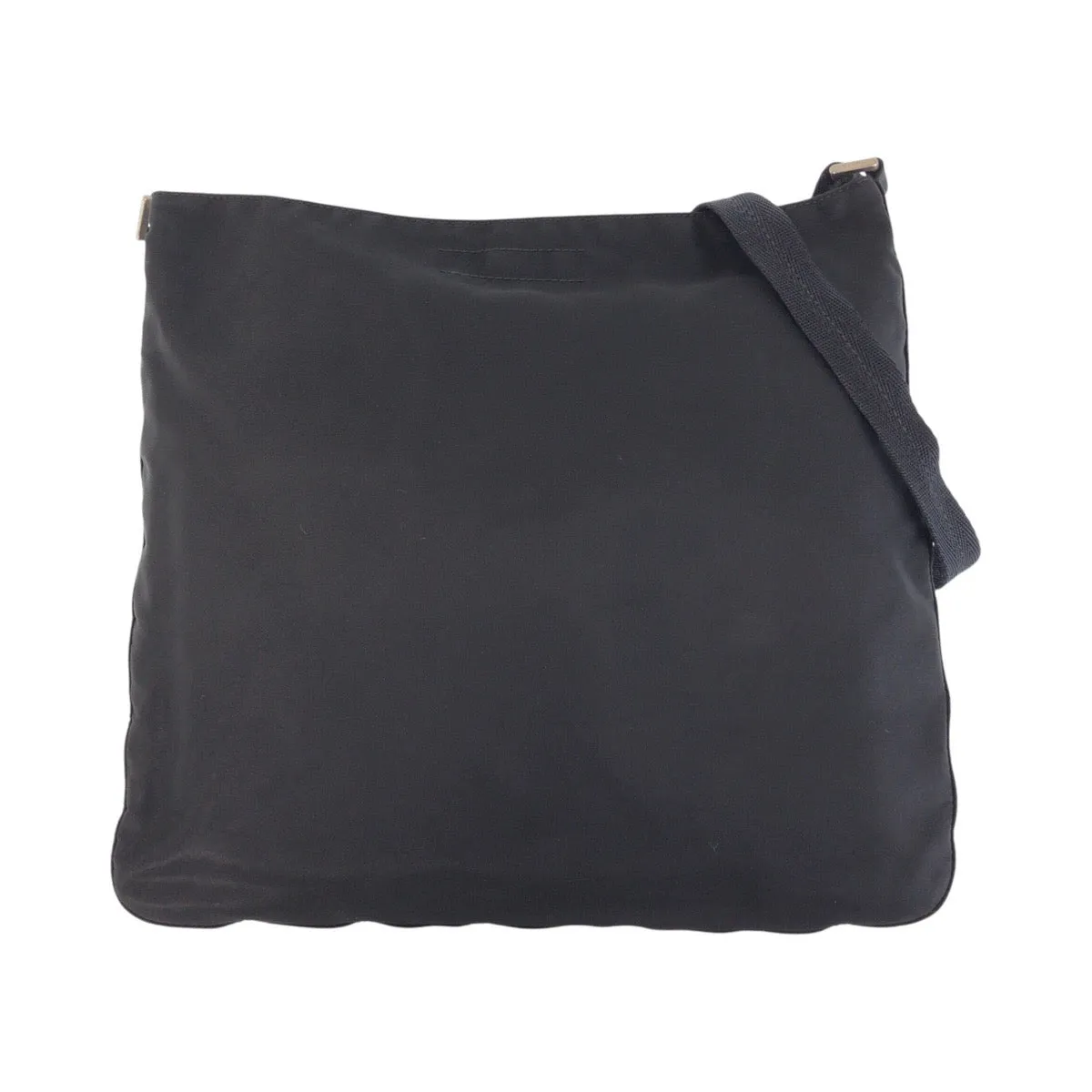 PRADA Shoulder Bag Nylon Black SilverMetal Crossbody Shoulder Bag Messenger Bag Test Triangle With logo Women Used