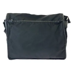 PRADA Shoulder Bag Nylon Black SilverMetal Shoulder Bag Messenger bag Test Triangle With logo mens Used