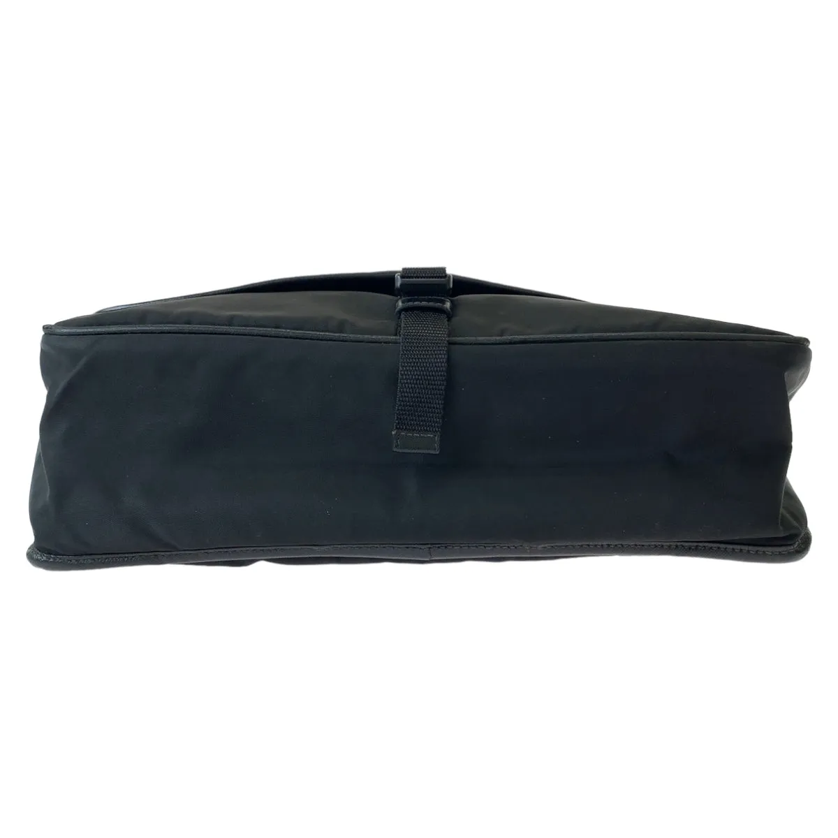 PRADA Shoulder Bag Nylon Black SilverMetal Shoulder Bag Messenger bag Test Triangle With logo mens Used