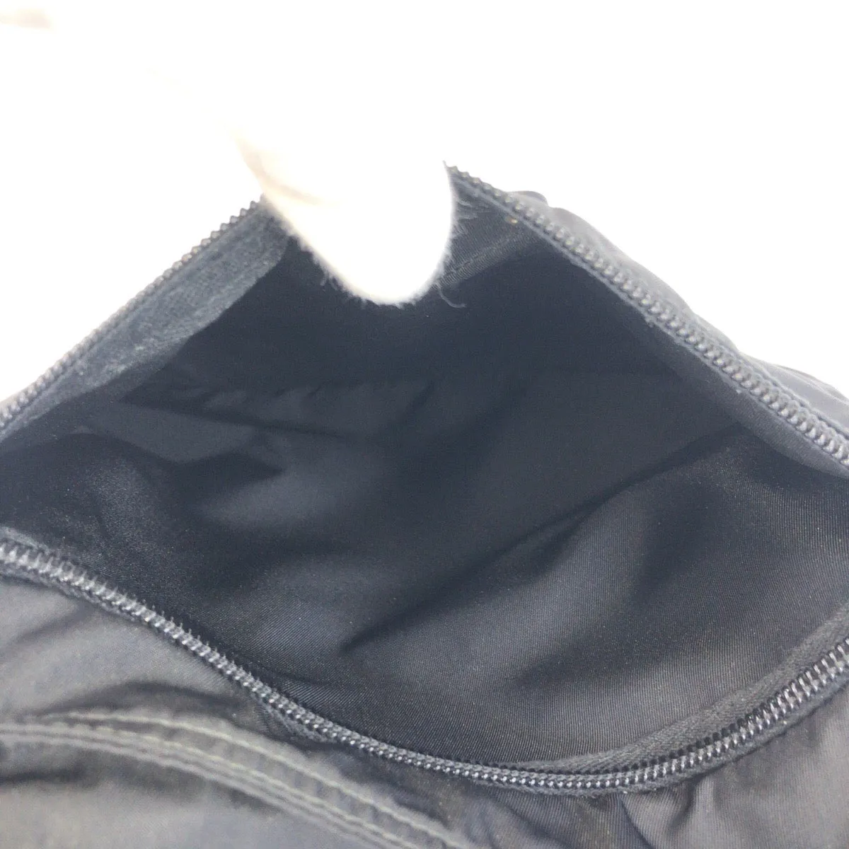 PRADA Shoulder Bag Nylon Black SilverMetal Shoulder Bag Messenger bag Test Triangle With logo Women Used