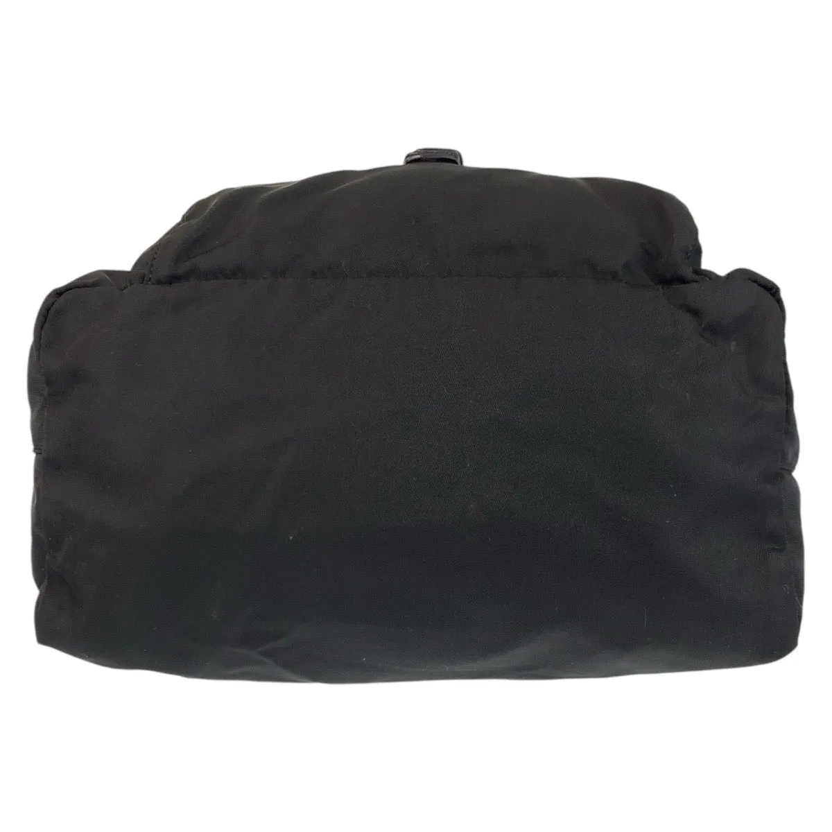 PRADA Shoulder Bag Nylon Black SilverMetal Shoulder Bag Messenger bag Test Triangle With logo Women Used