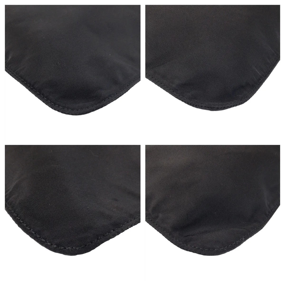 PRADA Shoulder Bag Nylon Black SilverMetal Shoulder Bag Messenger bag Test Triangle With logo Women Used