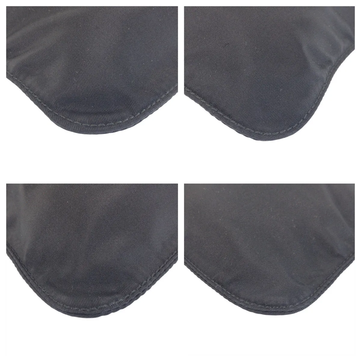 PRADA Shoulder Bag Nylon Black SilverMetal Shoulder Bag Messenger bag Test Triangle With logo Women Used