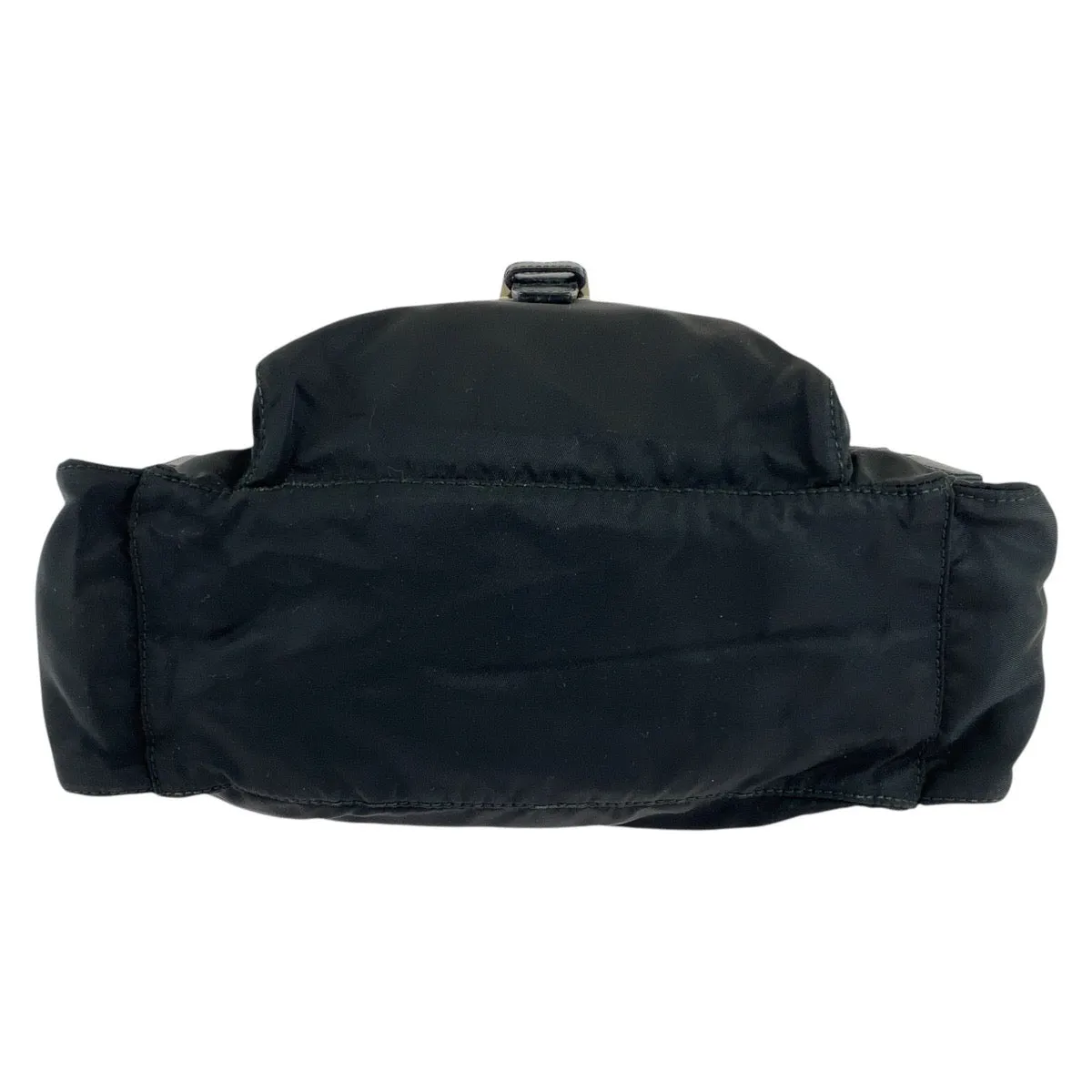PRADA Shoulder Bag Nylon Black SilverMetal Shoulder Bag Messenger bag Test Triangle With logo Women Used