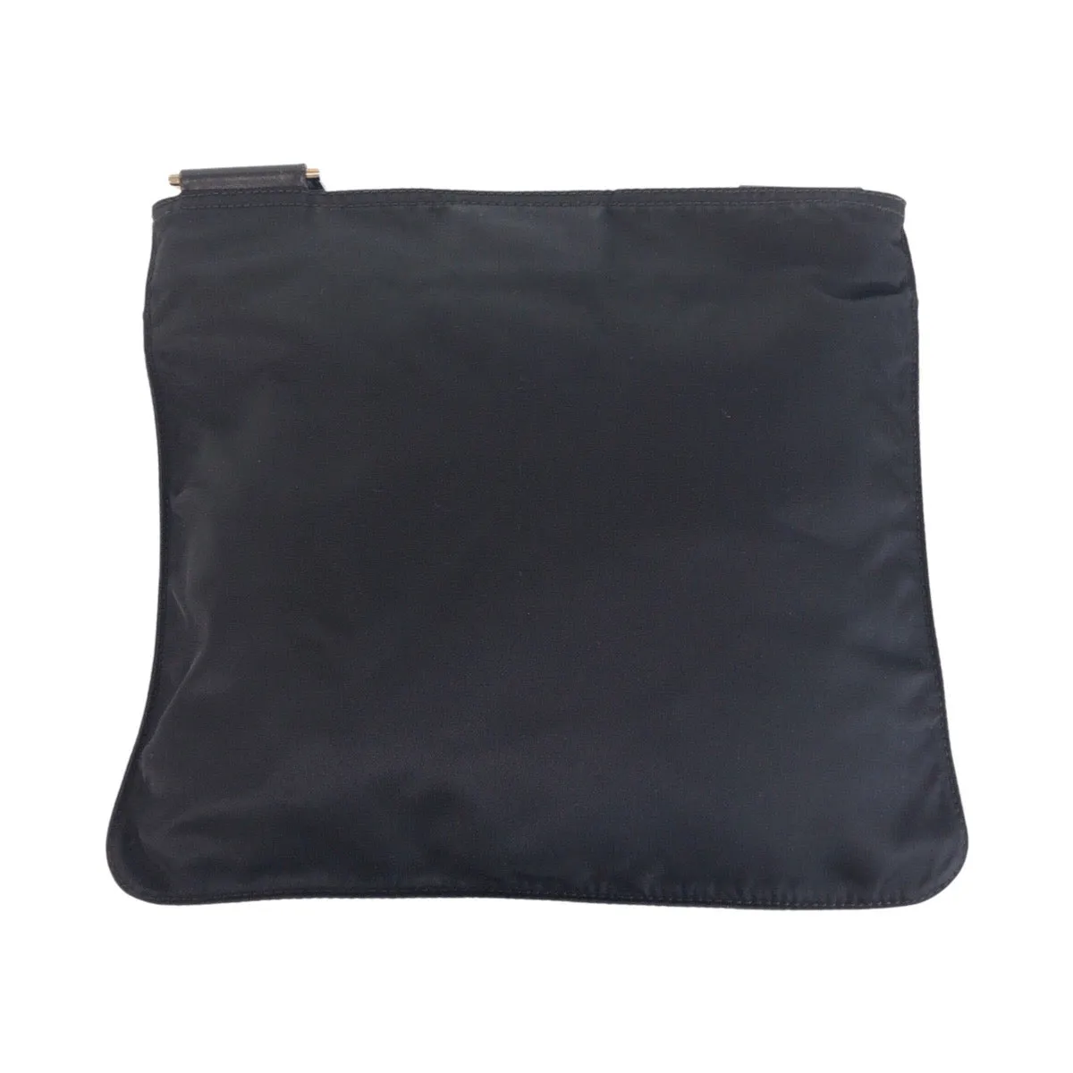 PRADA Shoulder Bag Nylon Black SilverMetal Shoulder Bag Messenger bag Test Triangle With logo Women Used