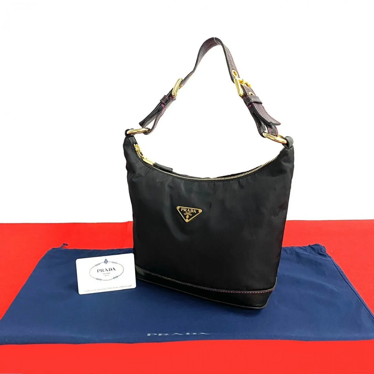PRADA Shoulder Bag Nylon black