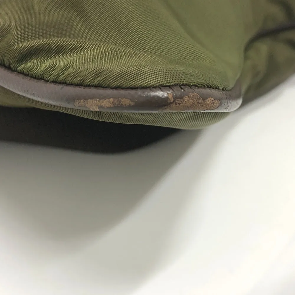 PRADA Shoulder Bag Nylon khaki Triangle logo
