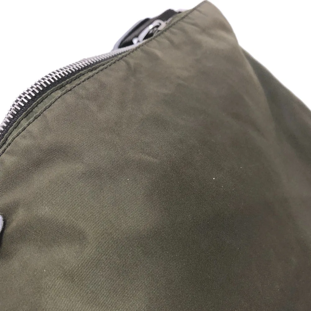 PRADA Shoulder Bag Nylon khaki Triangle logo