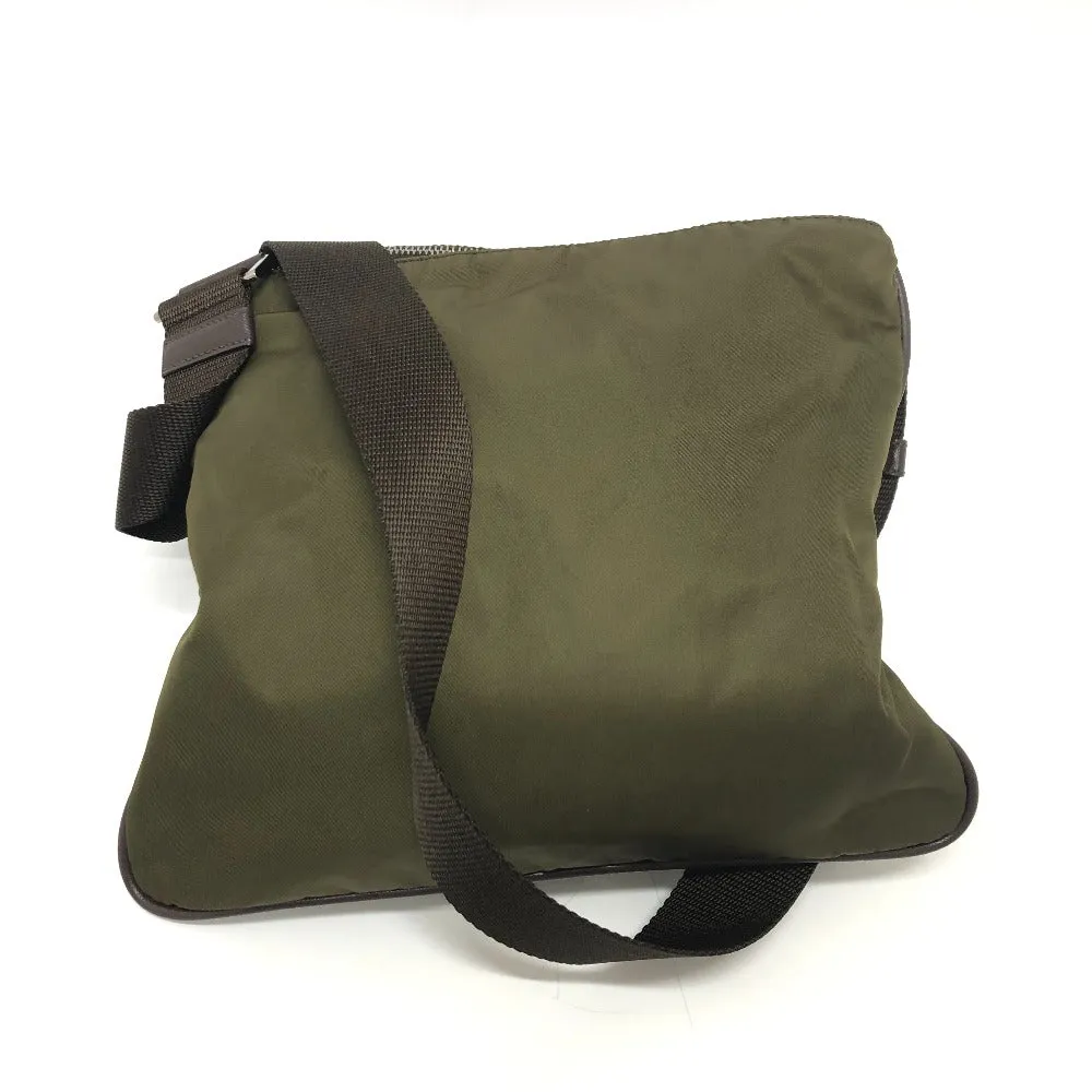 PRADA Shoulder Bag Nylon khaki Triangle logo