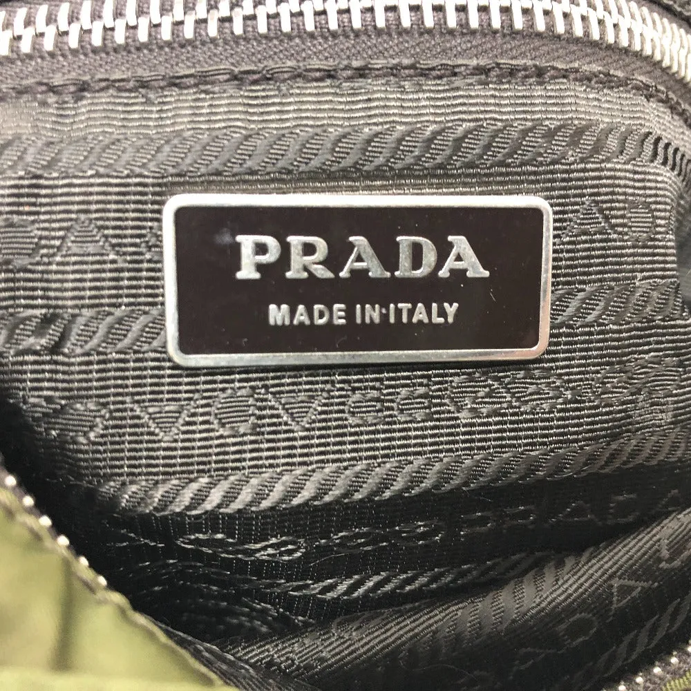 PRADA Shoulder Bag Nylon khaki Triangle logo