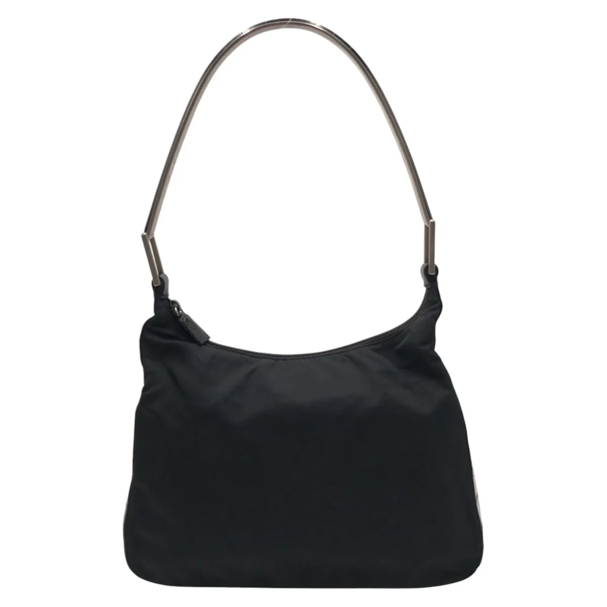 PRADA Shoulder Bag Nylon, Leather Black black Hobo Shoulder Bag Test Embossing Women Used
