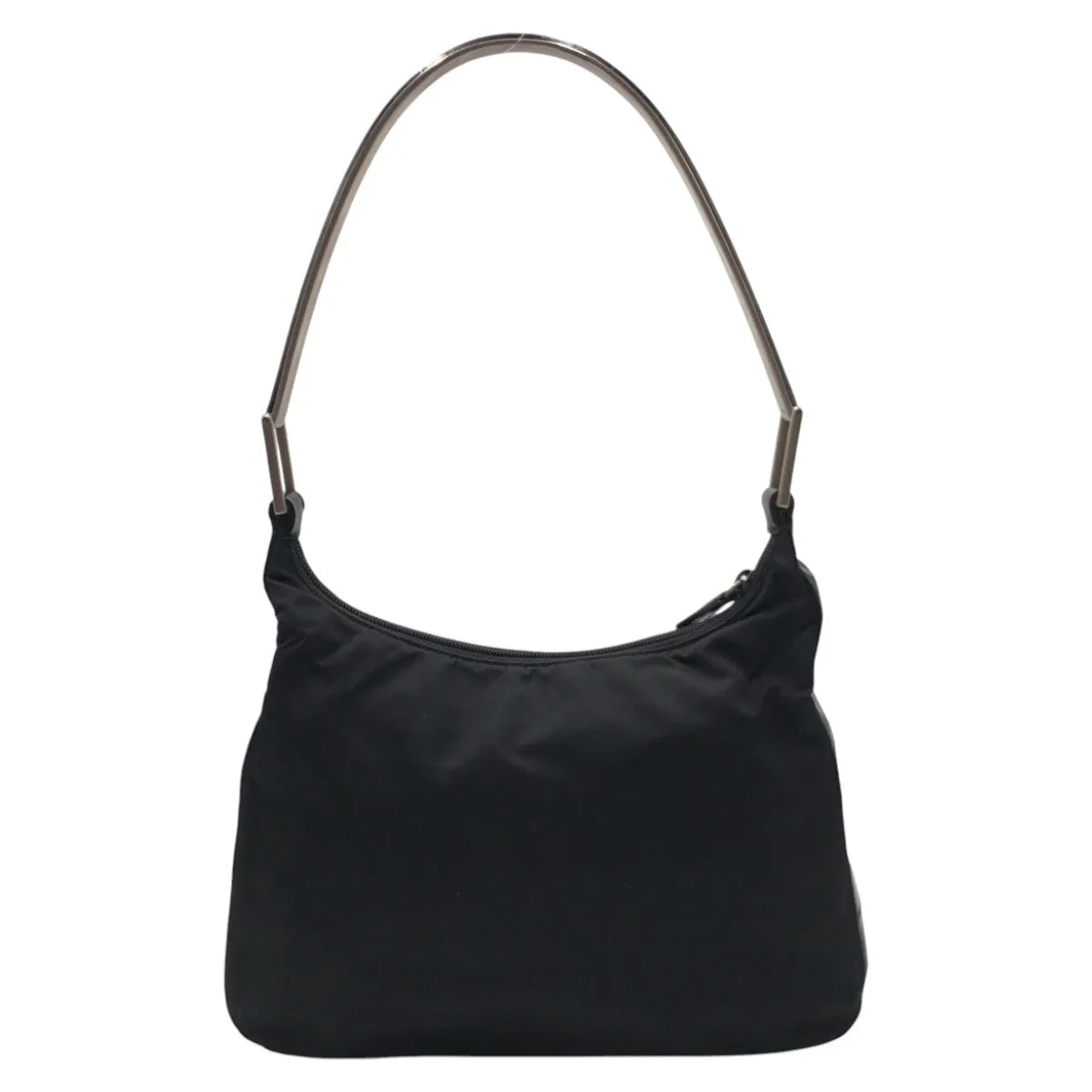 PRADA Shoulder Bag Nylon, Leather Black black Hobo Shoulder Bag Test Embossing Women Used