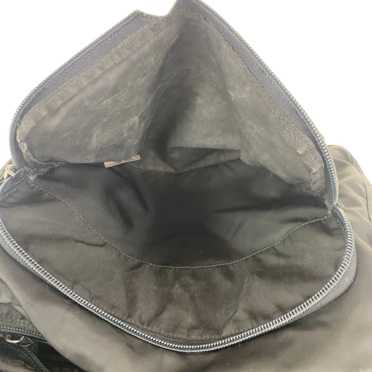 PRADA Shoulder Bag Nylon, Leather black Shoulder Bag pochette Test Triangle With logo Women Used