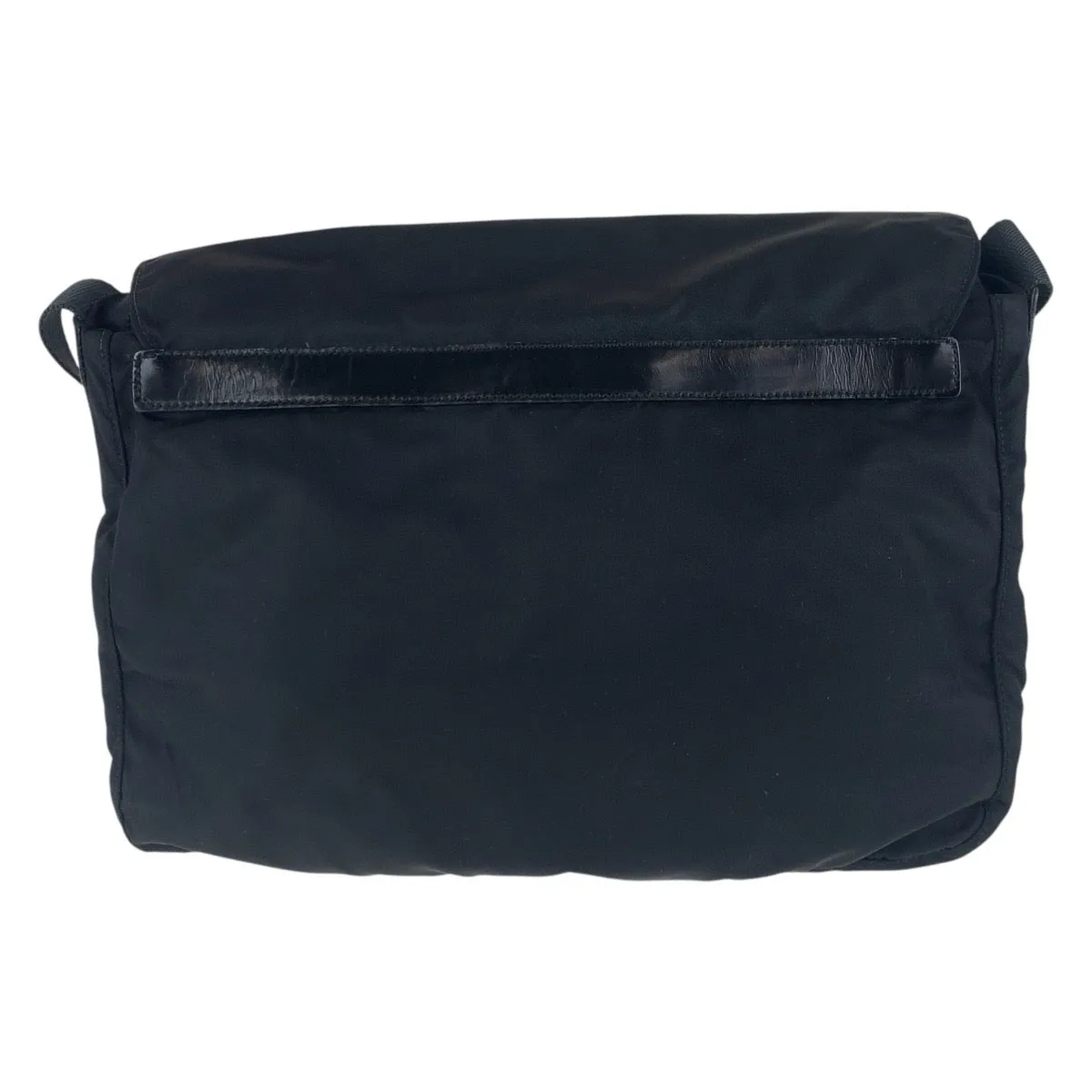 PRADA Shoulder Bag Nylon, Leather black Shoulder Bag pochette Test Triangle With logo Women Used