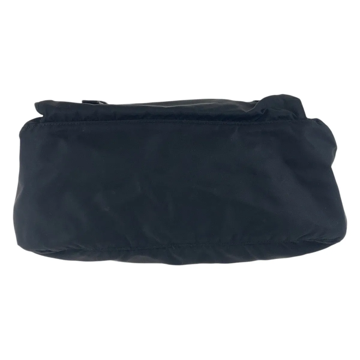 PRADA Shoulder Bag Nylon, Leather black Shoulder Bag pochette Test Triangle With logo Women Used