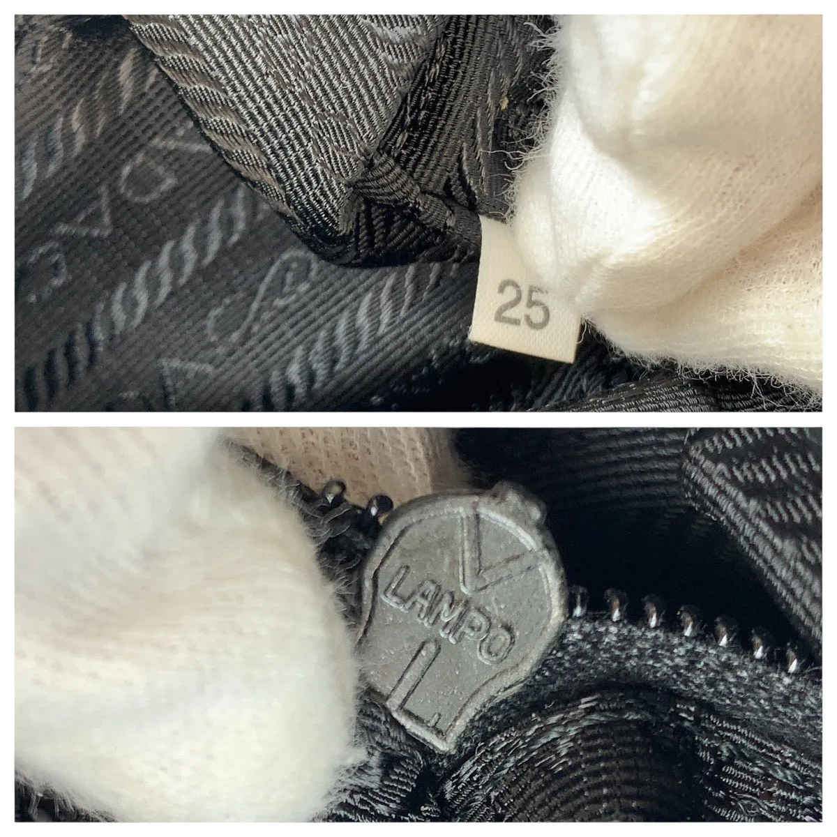 PRADA Shoulder Bag Nylon, Leather BlackSilverMetal Shoulder Bag Pochette Unisex Test Triangle With logo Women Used