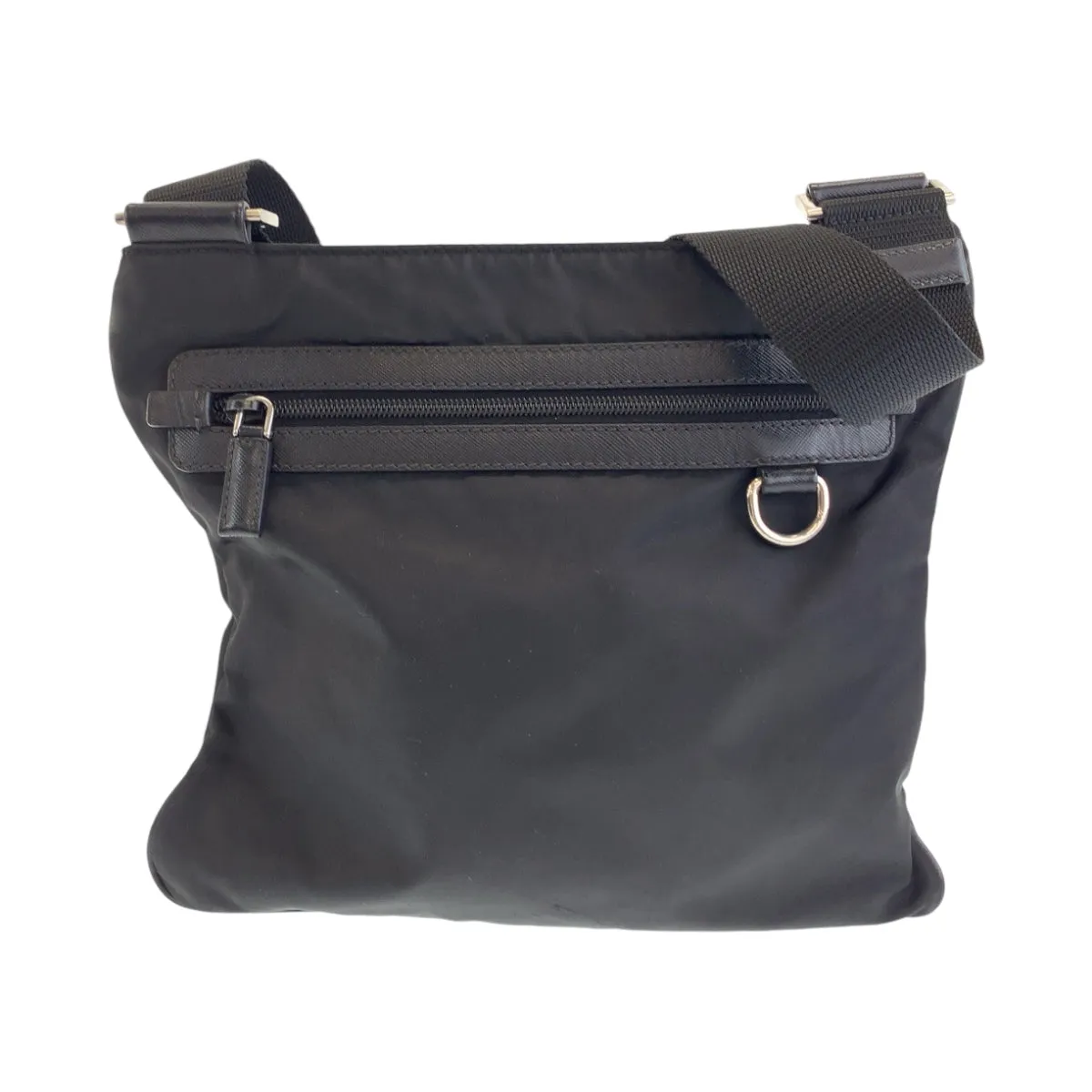 PRADA Shoulder Bag VA0340 Nylon Black SilverMetal Shoulder Bag Messenger bag Test Triangle With logo mens Used