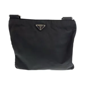 PRADA Shoulder Bag VA0340 Nylon Black SilverMetal Shoulder Bag Messenger bag Test Triangle With logo mens Used