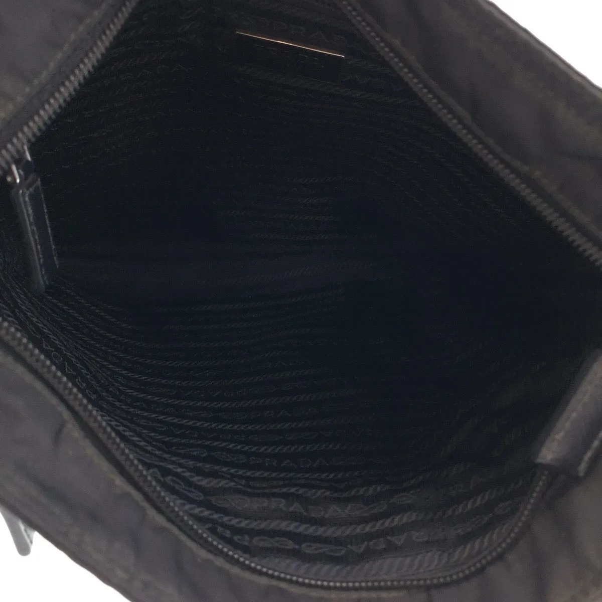 PRADA Shoulder Bag VA0340 Nylon Black SilverMetal Shoulder Bag Messenger bag Test Triangle With logo mens Used