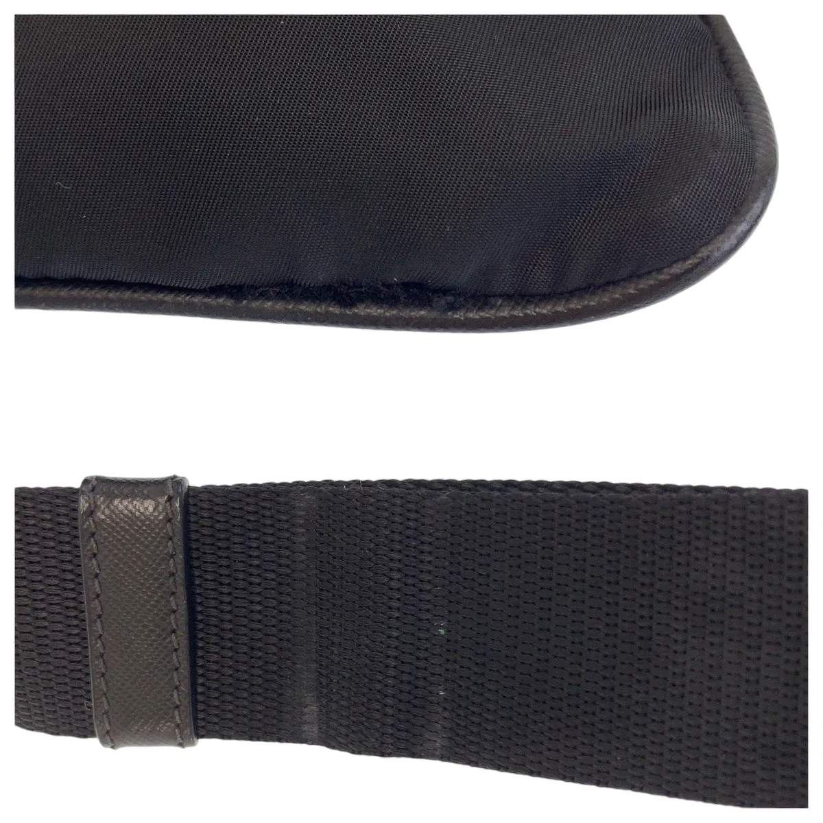 PRADA Shoulder Bag VA0340 Nylon Black SilverMetal Shoulder Bag Messenger bag Test Triangle With logo mens Used