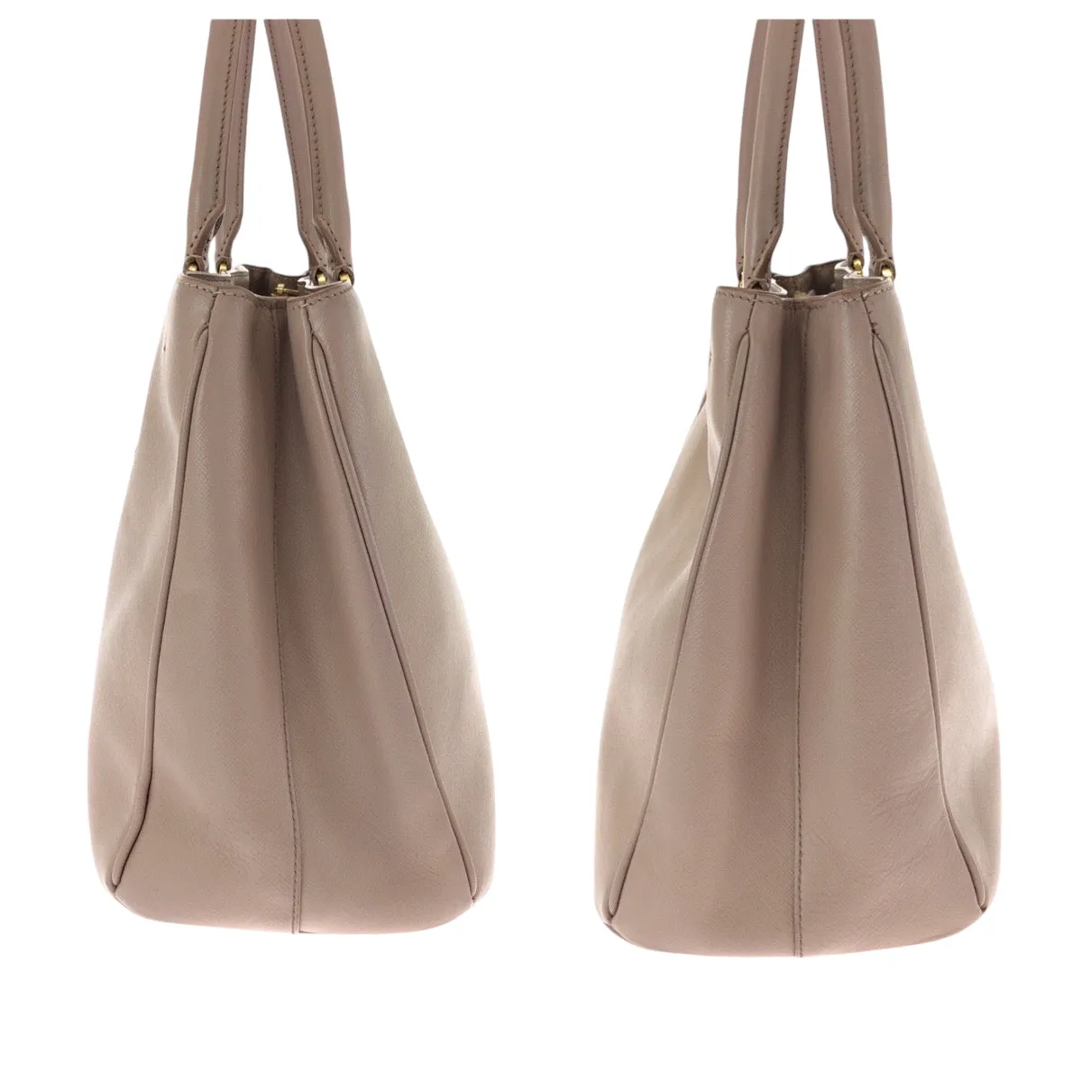 PRADA Tote Bag BN1874 leather Pink Gold Metal Tote Bag Shoulder Bag Handbag 2way Safiano Galilee Women Used