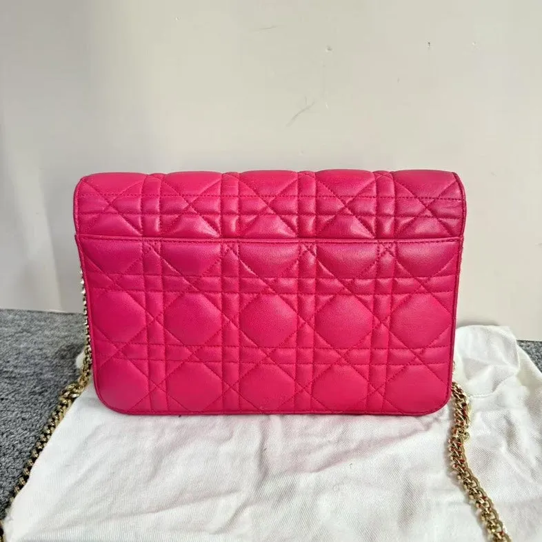 Preloved Dior Diorama Pink Leather Shoulder Bag
