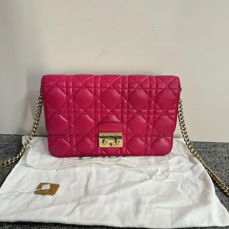 Preloved Dior Diorama Pink Leather Shoulder Bag