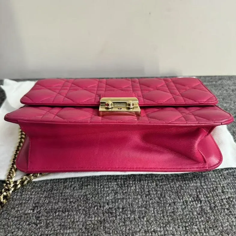 Preloved Dior Diorama Pink Leather Shoulder Bag