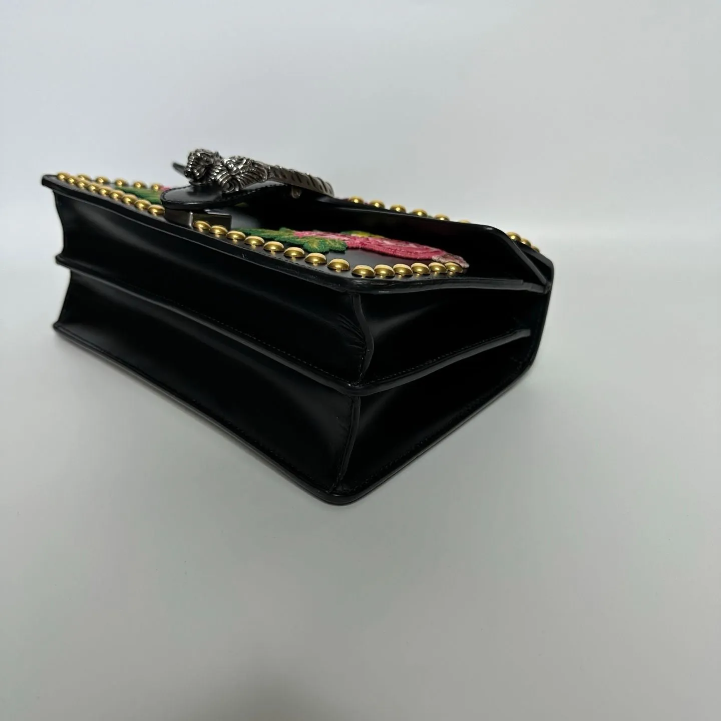 Preloved Gucci Dionysus Shoulder Bag Flower Embroidered Black - NG102614
