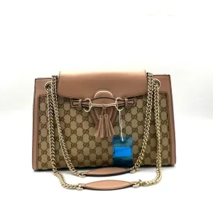 Preloved Gucci Emily Shoulder Bag Beige Canvas